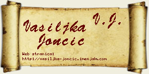 Vasiljka Jončić vizit kartica